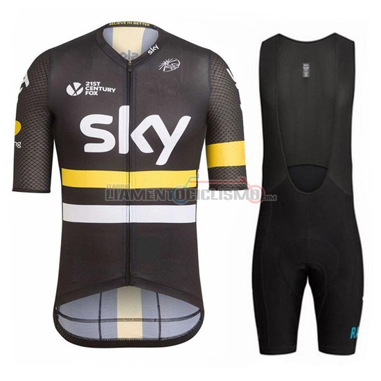 Abbigliamento Ciclismo Sky 2017 giallo e nero